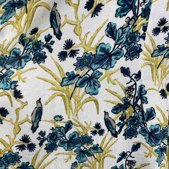 J. Jill Botanical Floral Bird Print High Low Hem Blouse XL - Picture 7 of 8